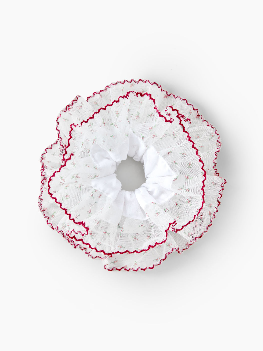 FLORAL MESH HAIR SCRUNCHIE
