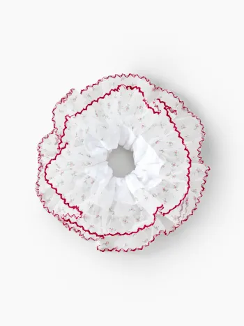 FLORAL MESH HAIR SCRUNCHIE