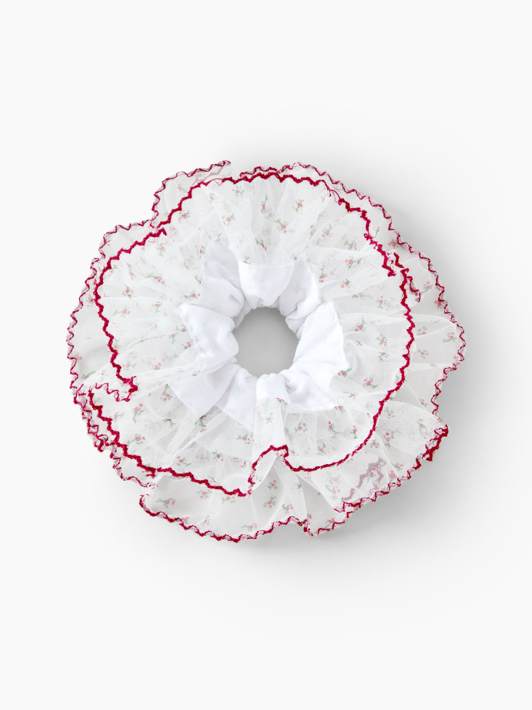 FLORAL MESH HAIR SCRUNCHIE
