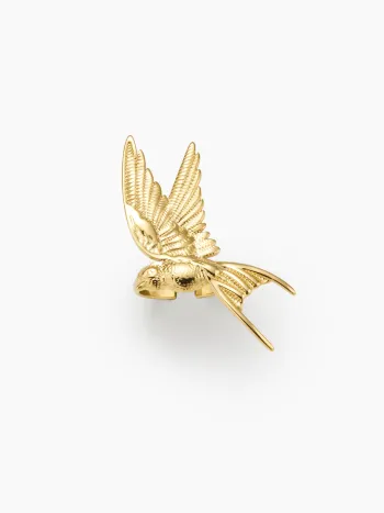 PIGEON 18K-GOLDVERGOLDETER NICKELFREIER STAHLOFFENER RING