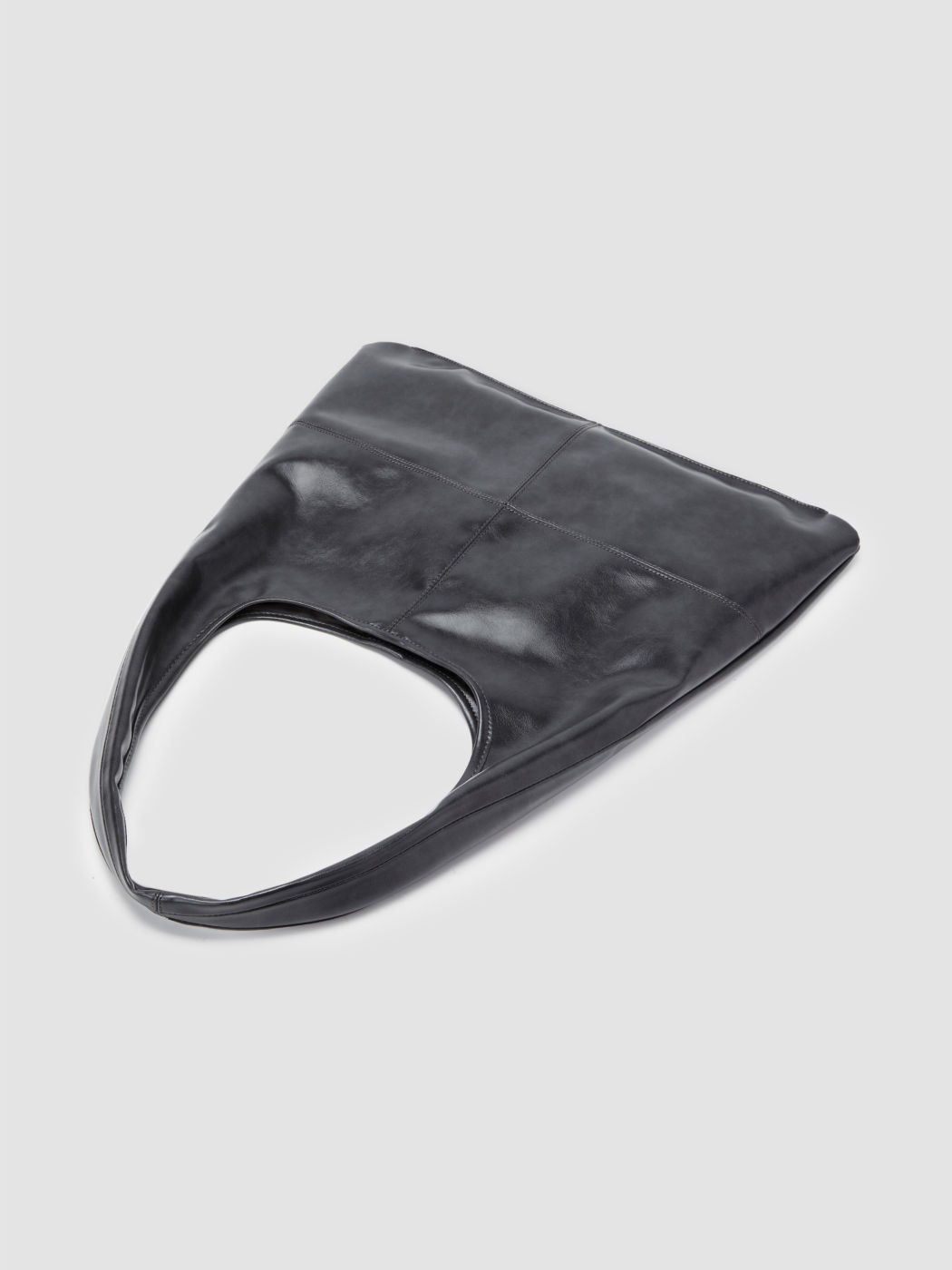 Einfarbiger Fauxleder-Totebag mit großer Kapazität
