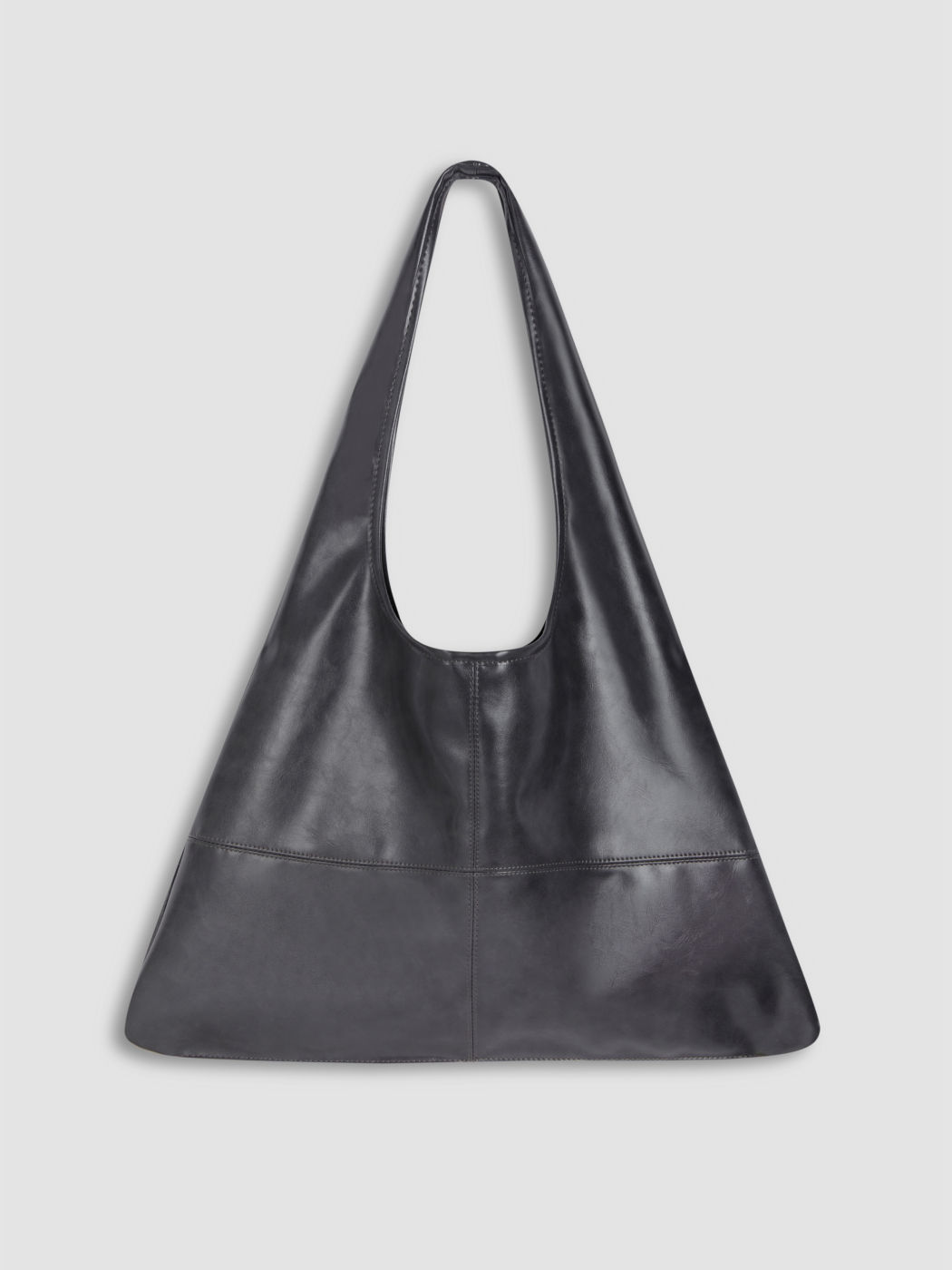 Einfarbiger Fauxleder-Totebag mit großer Kapazität
