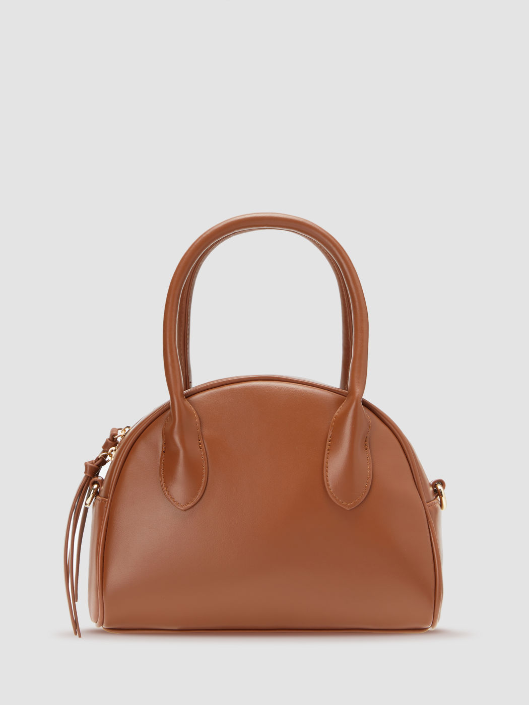 HALF MOON BOSTON FAUX LEATHER HANDBAG & CROSSBODY BAG