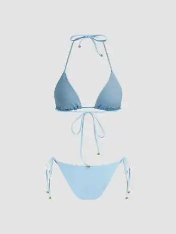 Halter Neckline Tie Side Bikini Set