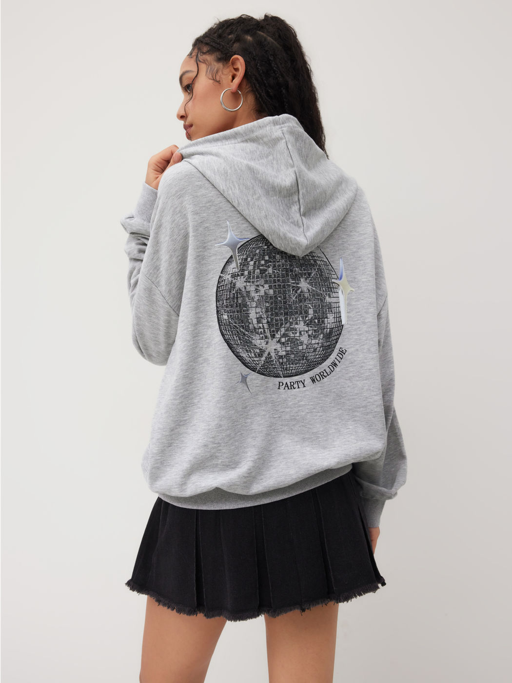 Terry Party WorldWide Graphic Hoodie