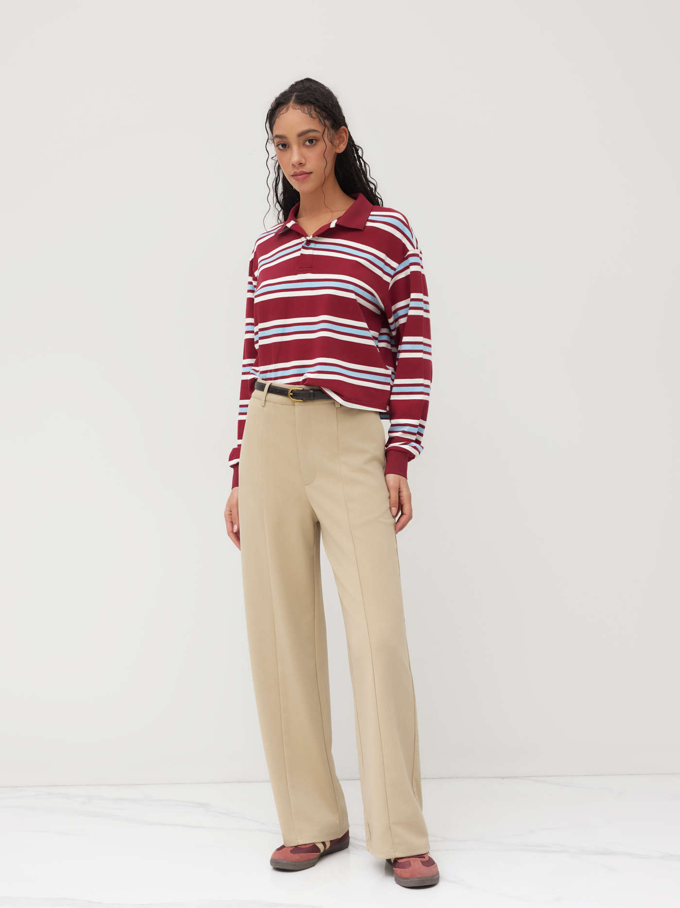Solid Wide Leg Trousers