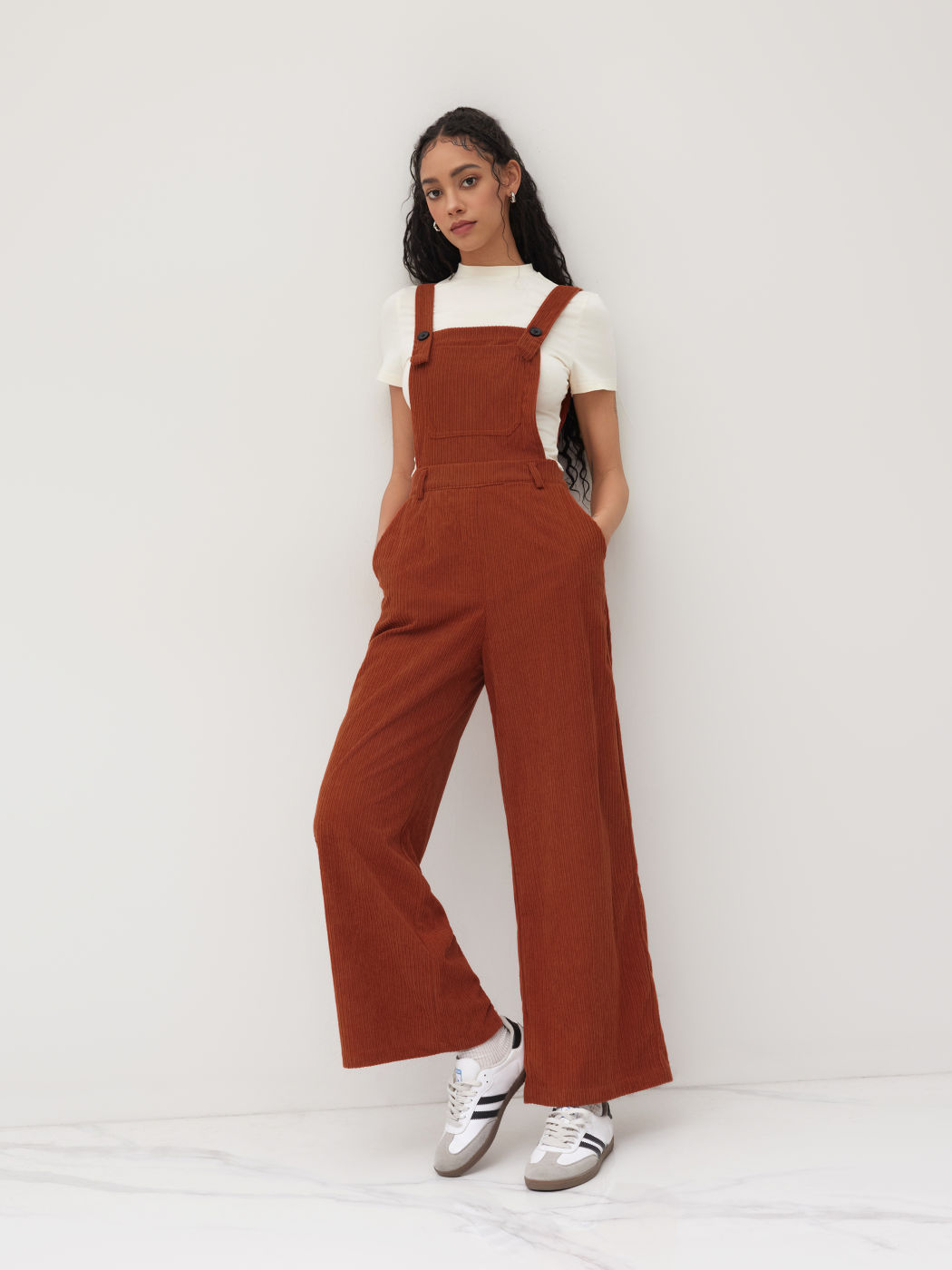 Kordwaren-Wide-Leg-Overalls