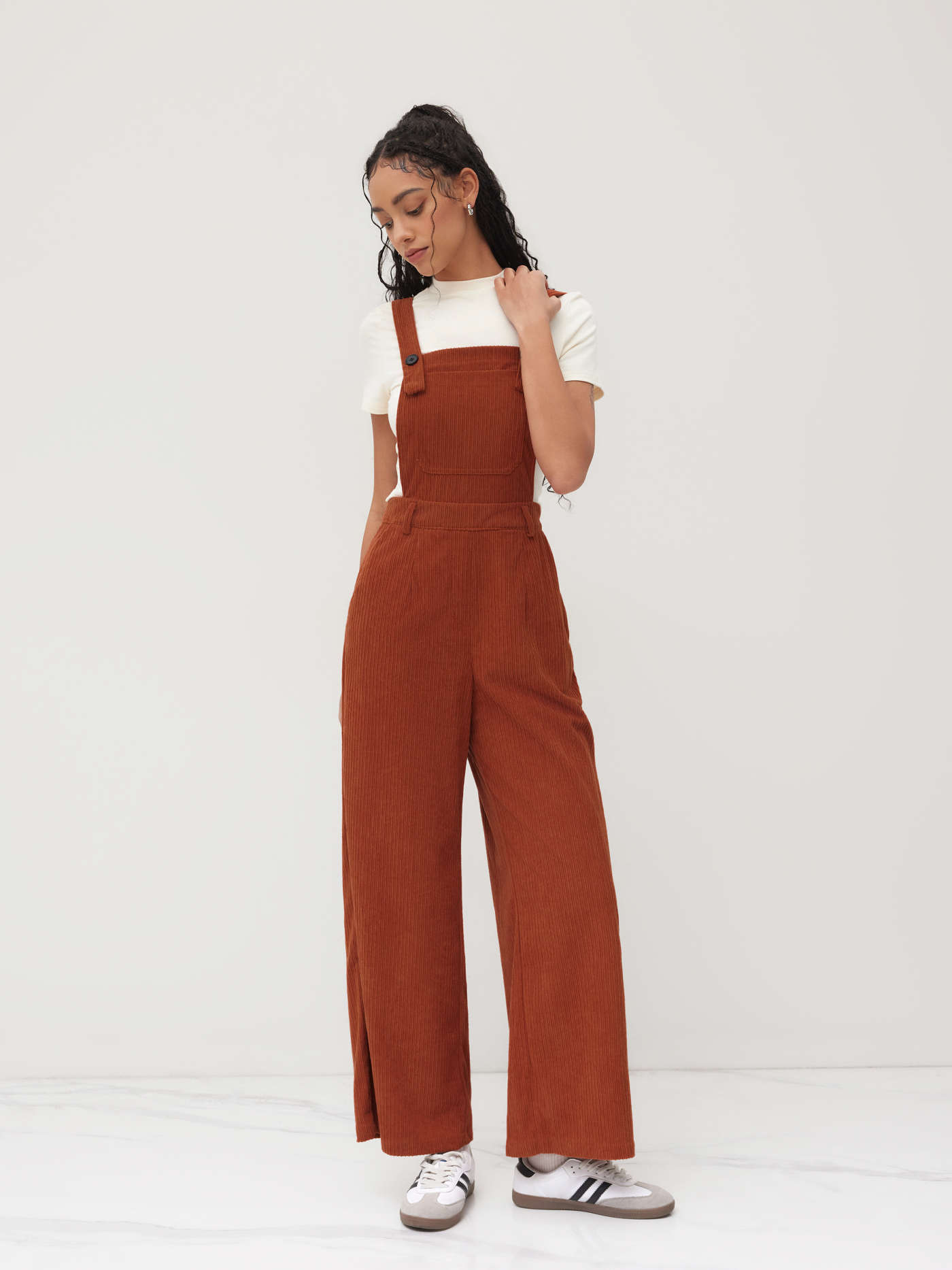 Corduroy Wide Leg Jumpsuit