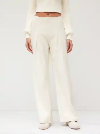 Low Rise Rückenbindung Faltenweite Jeans