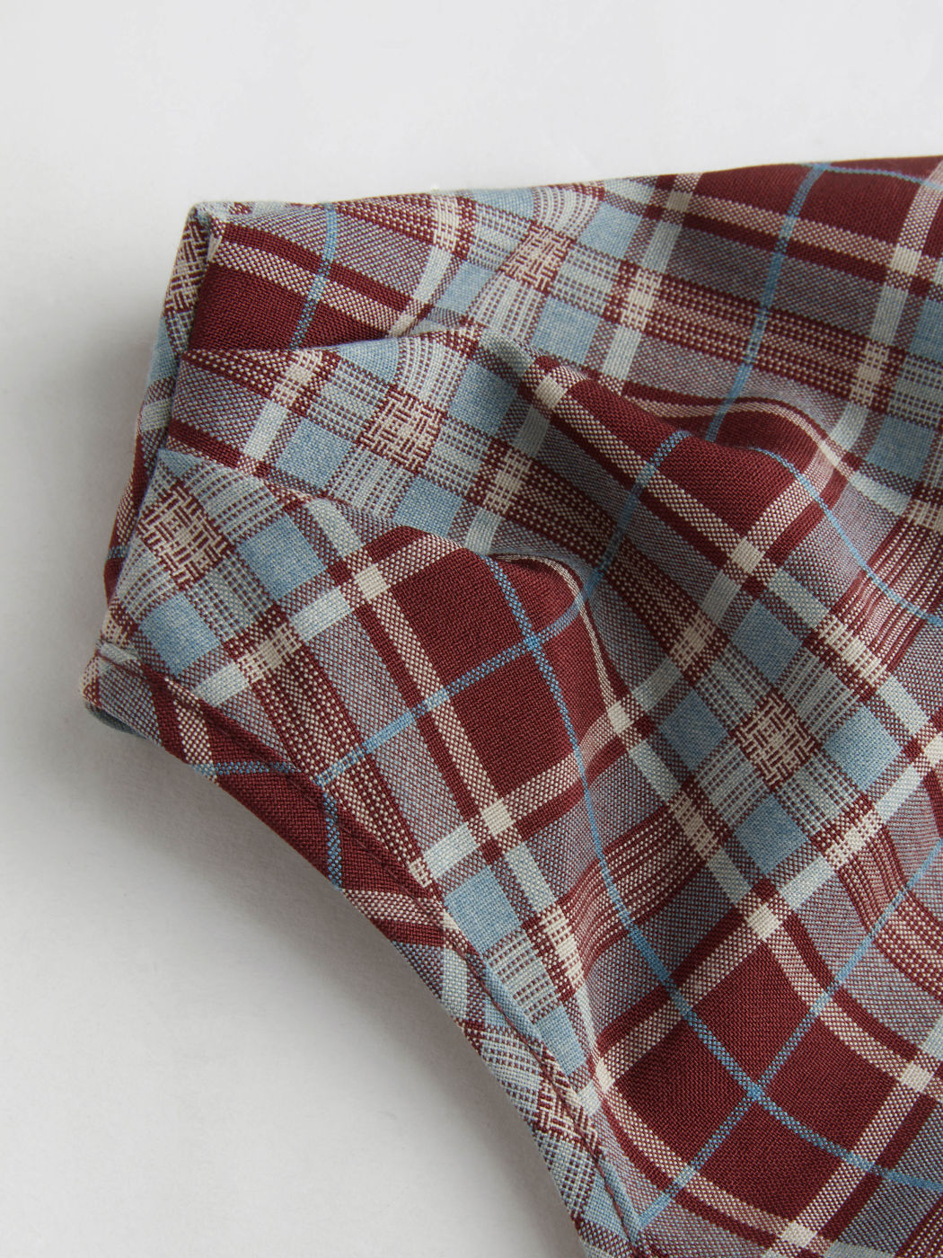 Off-shoulder Tartan Ruched Mini Dress