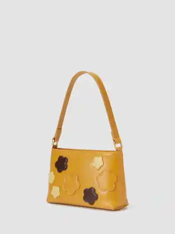 FLOWER FAUX LEATHER HANDBAG & CROSSBODY BAG