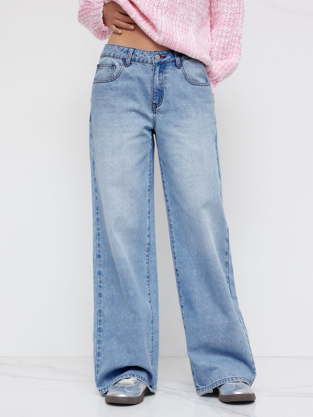 Cider Denim Low Rise Pocket Straight Leg Jeans