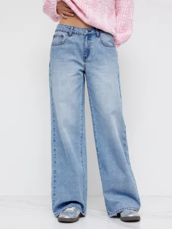 Cider Denim Low Rise Pocket Straight Leg Jeans