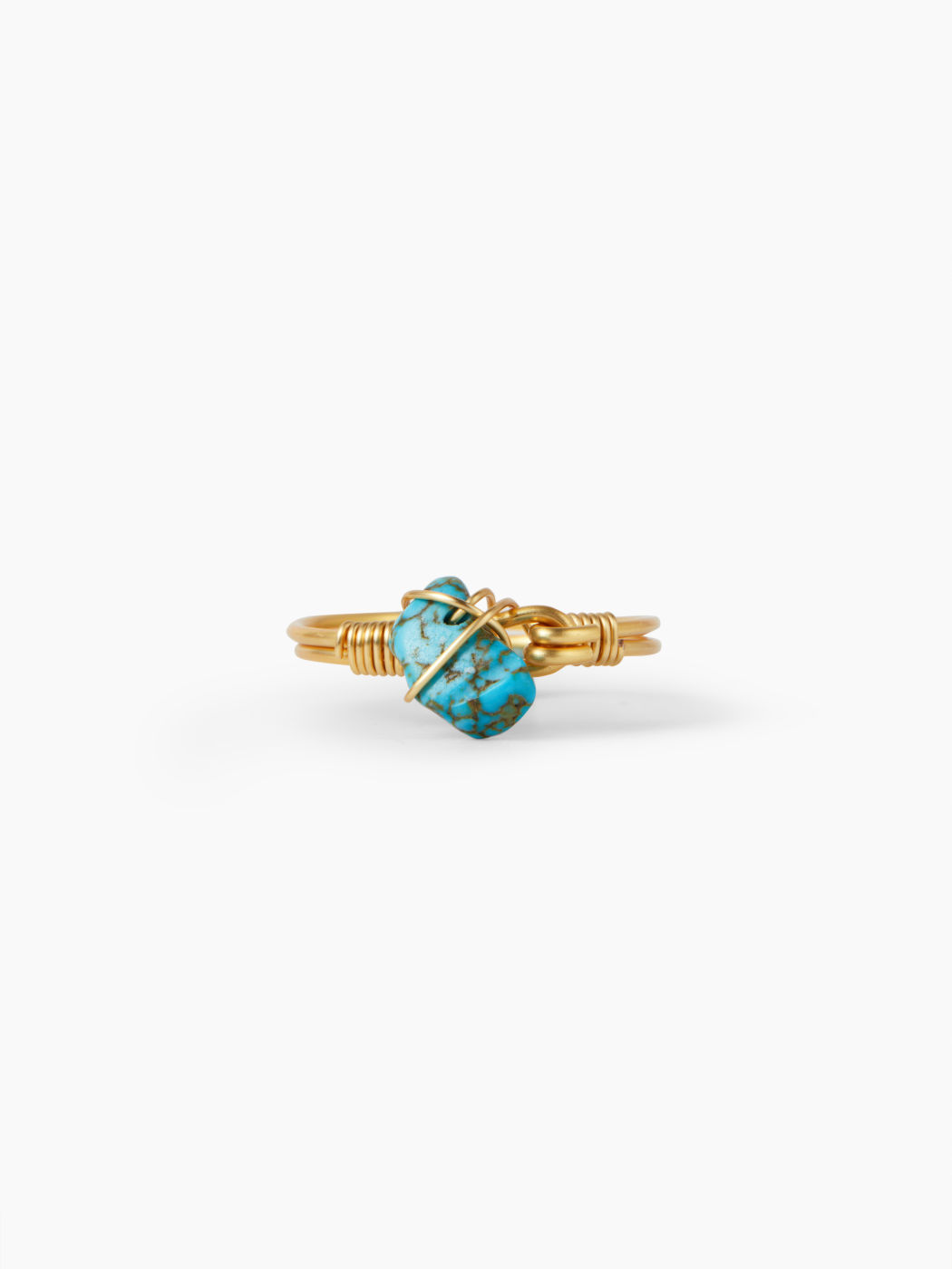 Ring mit natürlichen Kristalldekoration