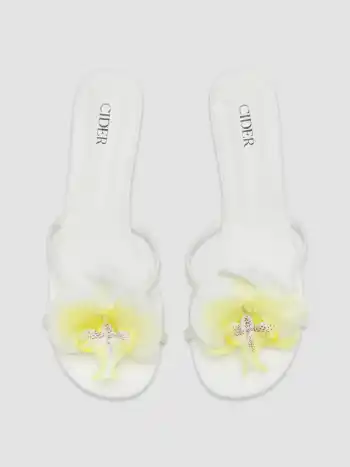 FLOWER MULTI STRAP HEELED SANDALS