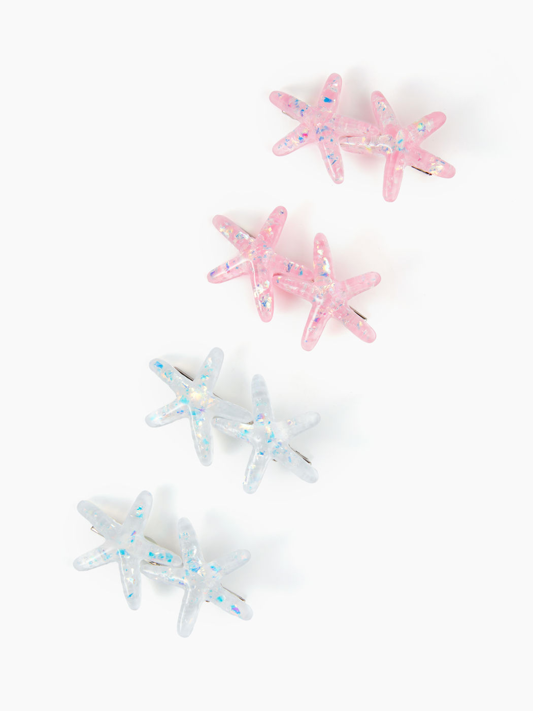 4PCS STARFISH HAIR CLIP SET