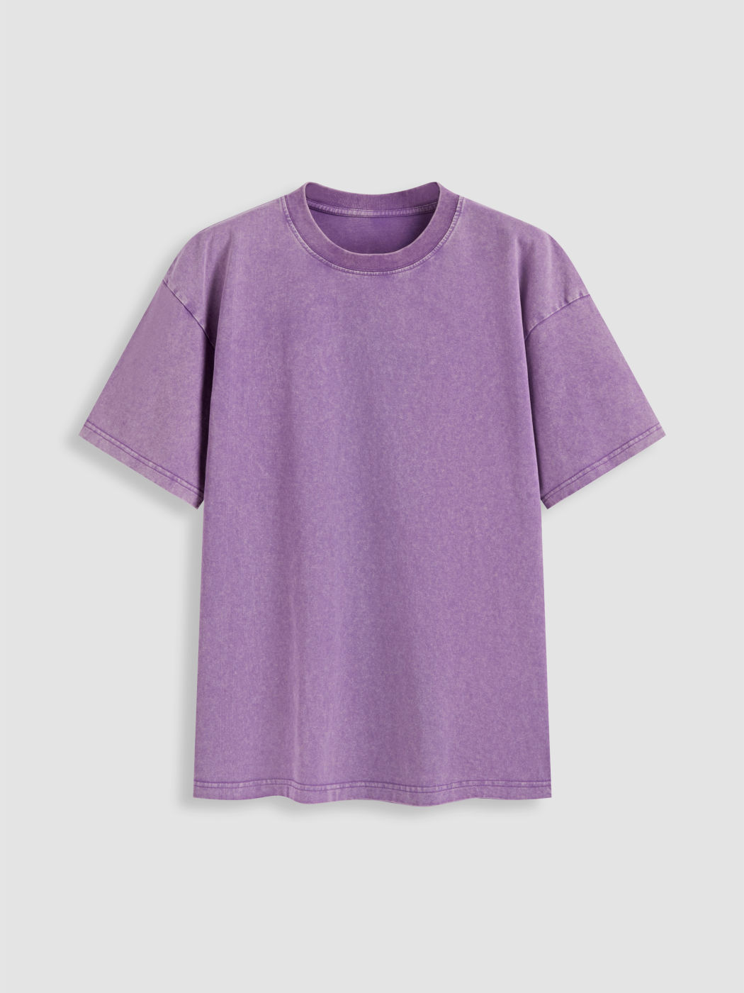 100% Cotton Round Neckline Washed Oversized Tee