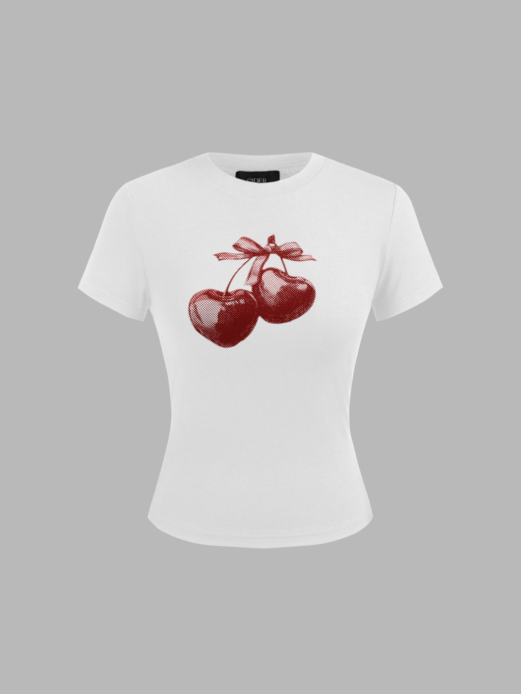 Kirschgrafik Kurzärmliger T-Shirt