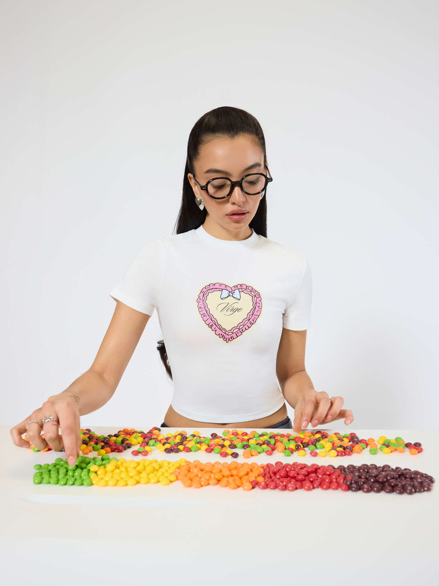 Knit Fabric Sweet Tee For Daily Casual
