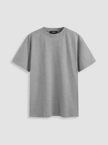 100% Baumwolle Rundhals-Oversize-T-Shirt