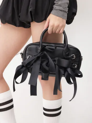 Schleife Kunstleder Handtasche & Umhängetasche
