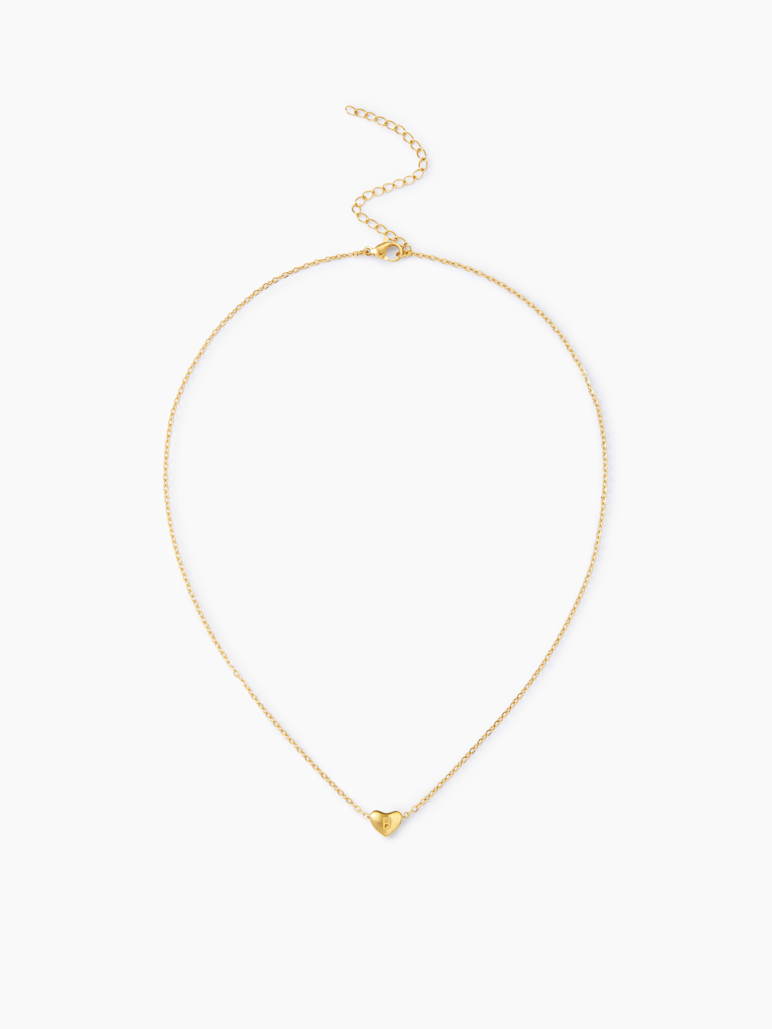 HEART & LETTER PENDANT NECKLACE