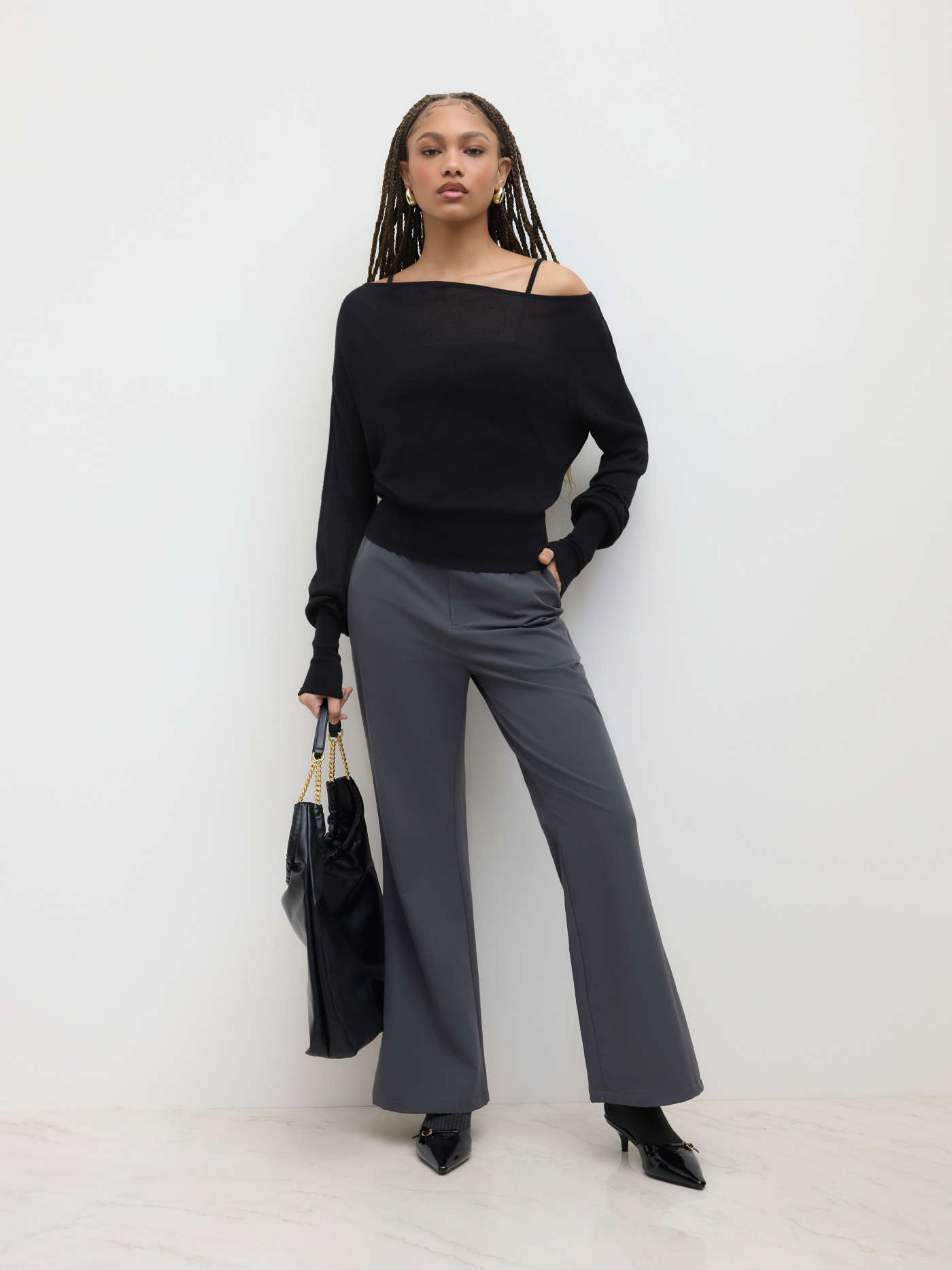 Oversized Off-shoulder Top & Cami Top