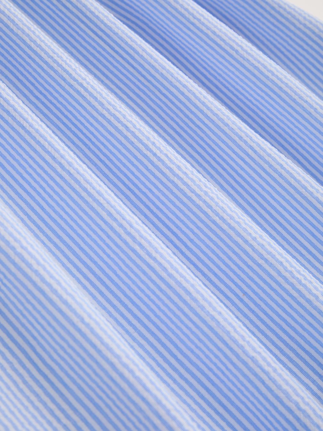 Cotton-blend Mid Rise Stripe Broderie Anglaise Two Tone Mini Skirt