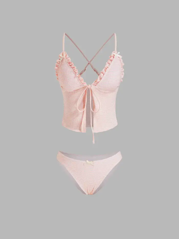 Sweetheart Floral Bowknot Underwire Cheeky Bikini Set With Twist Sarong