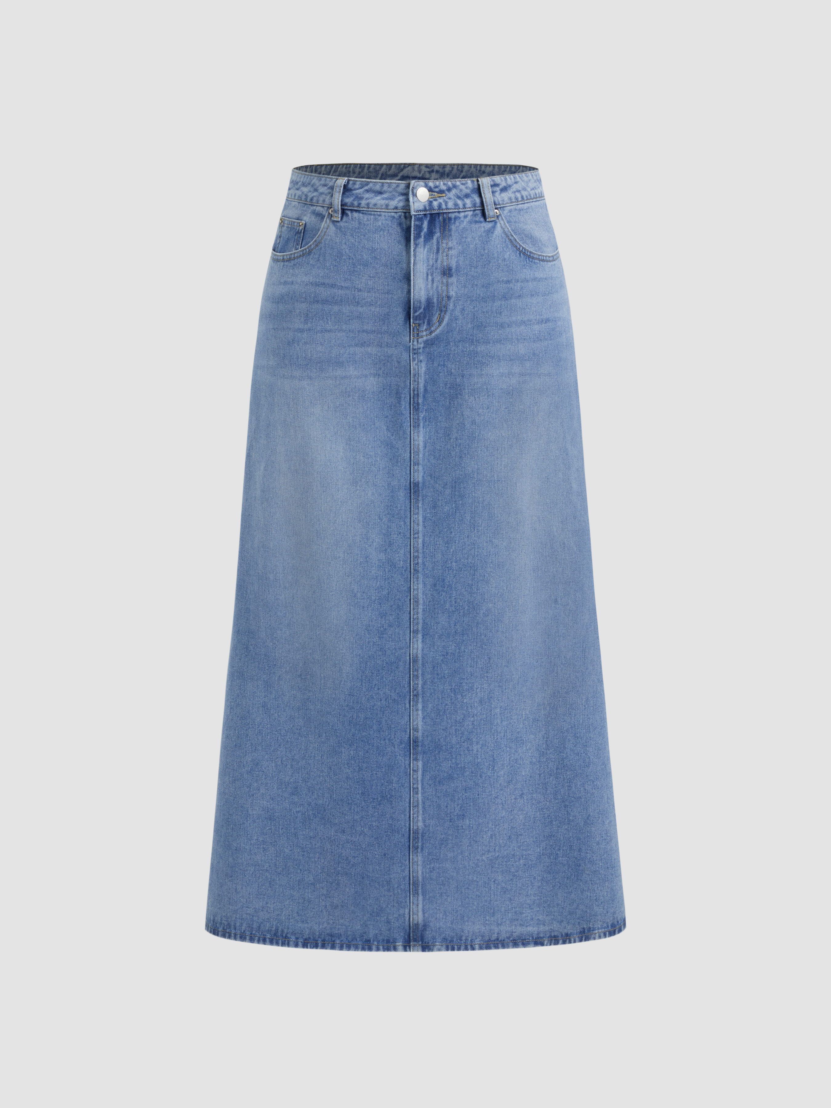 Check Ruffle Hem Maxi Skirt For Daily Casual