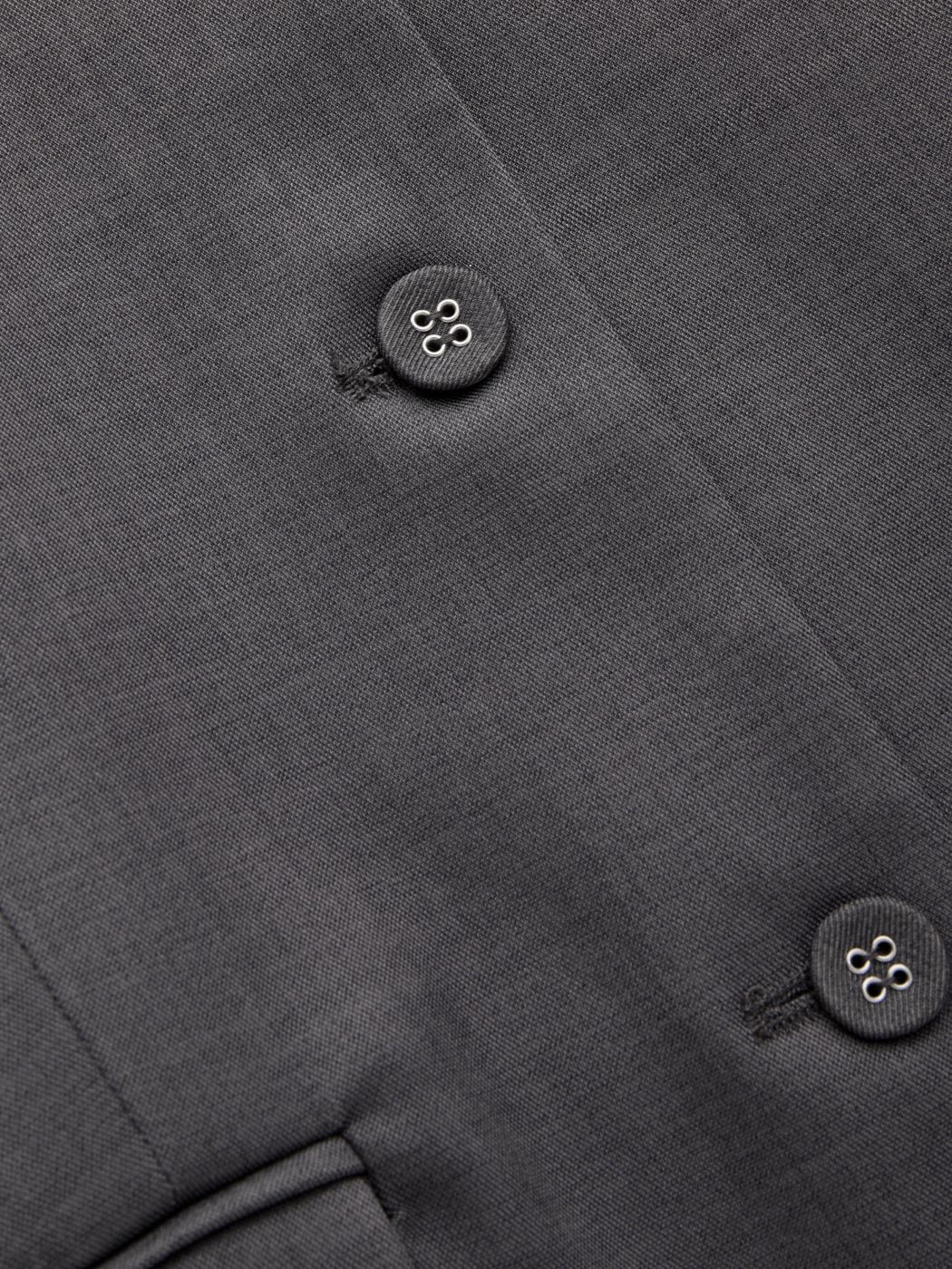 Blazer con colletto dentellato e bottoni