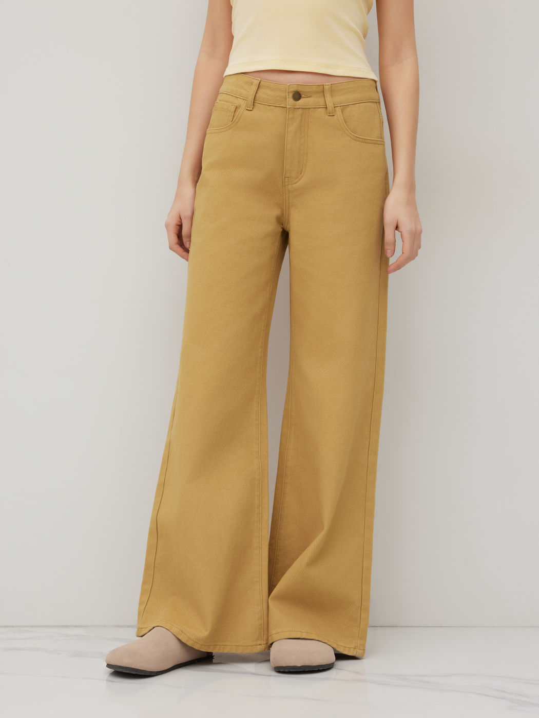 Cider Denim Low Rise Wide Leg Jeans