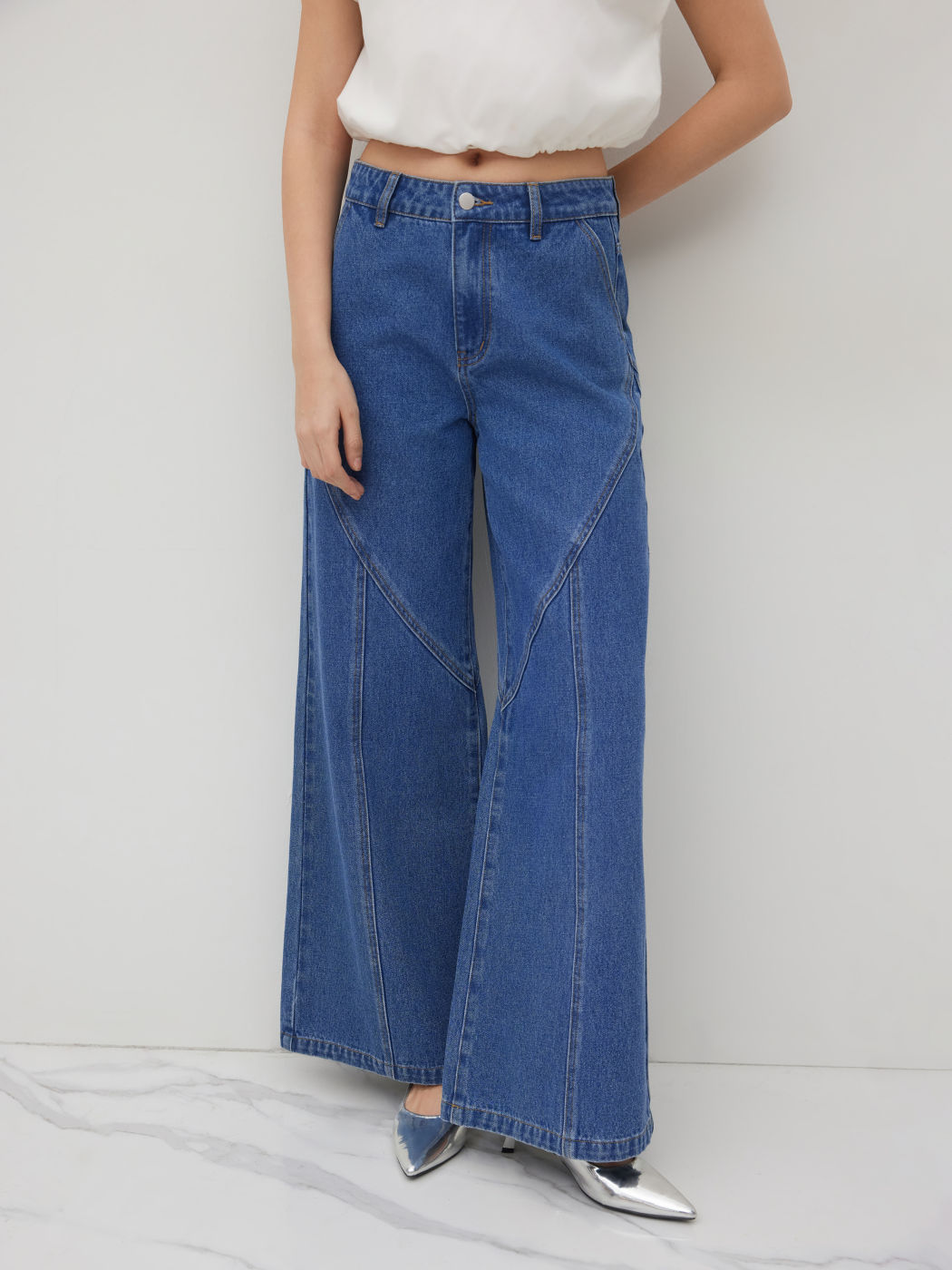 Cider Denim Low-Rise Lockere Jeans