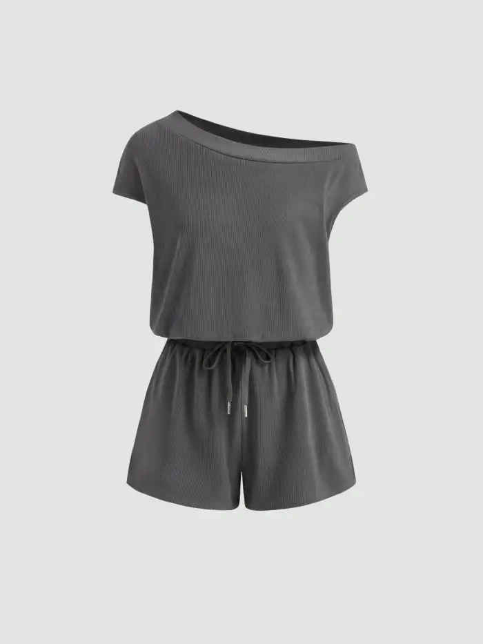 Woven Floral & Fruit Ruffle Hem Knotted Layered Mini Dress