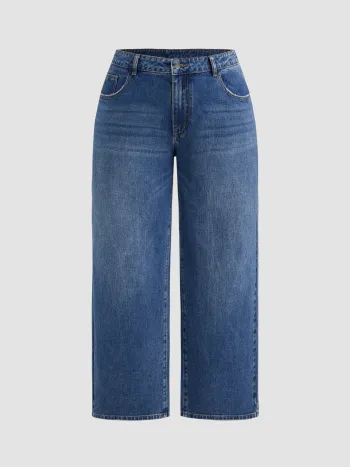 Mid-Rise Straight Leg Curve & Plus