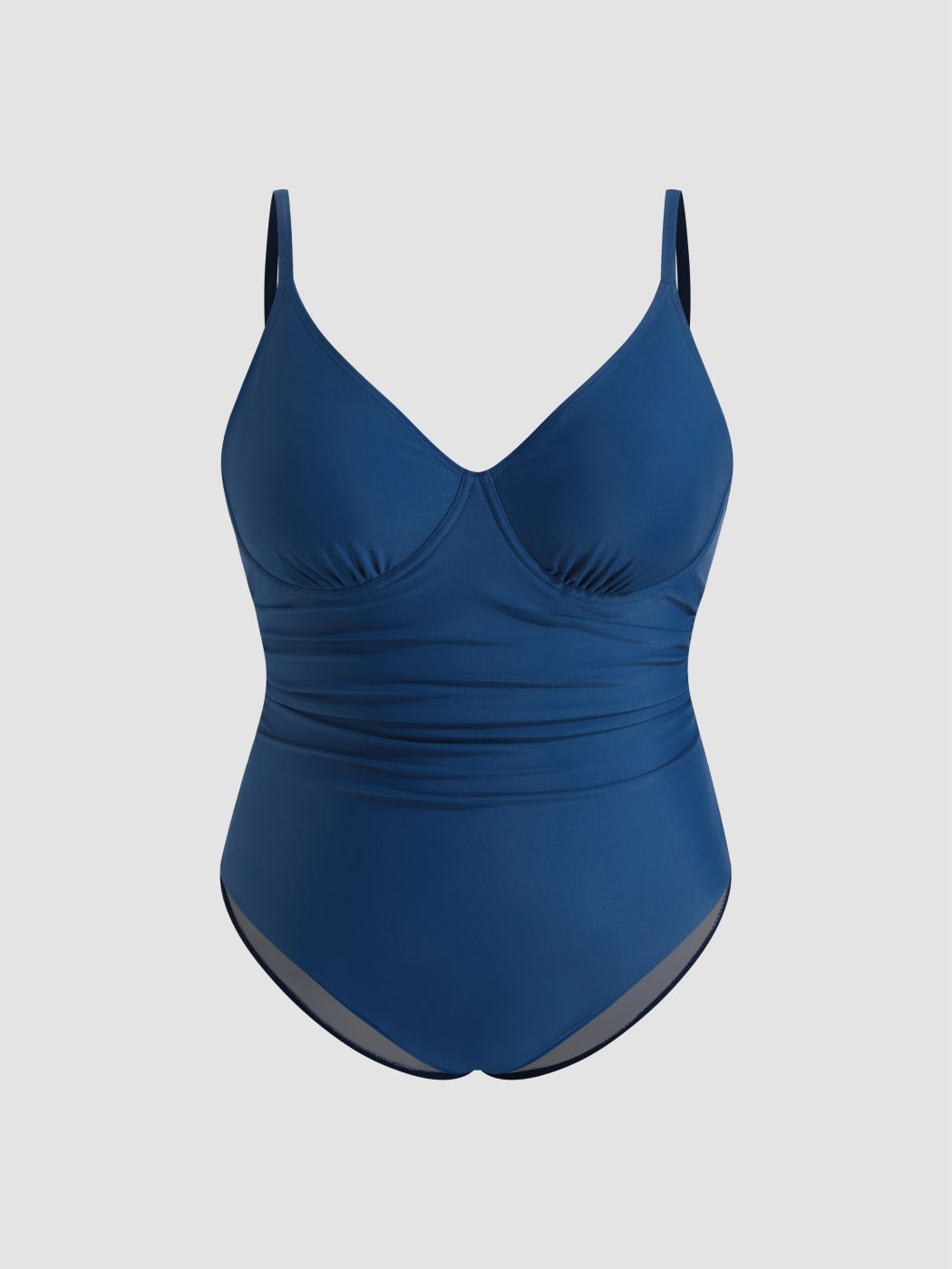 Shaping V-neck Ruched One Piece Swimsuit Curve & Plus