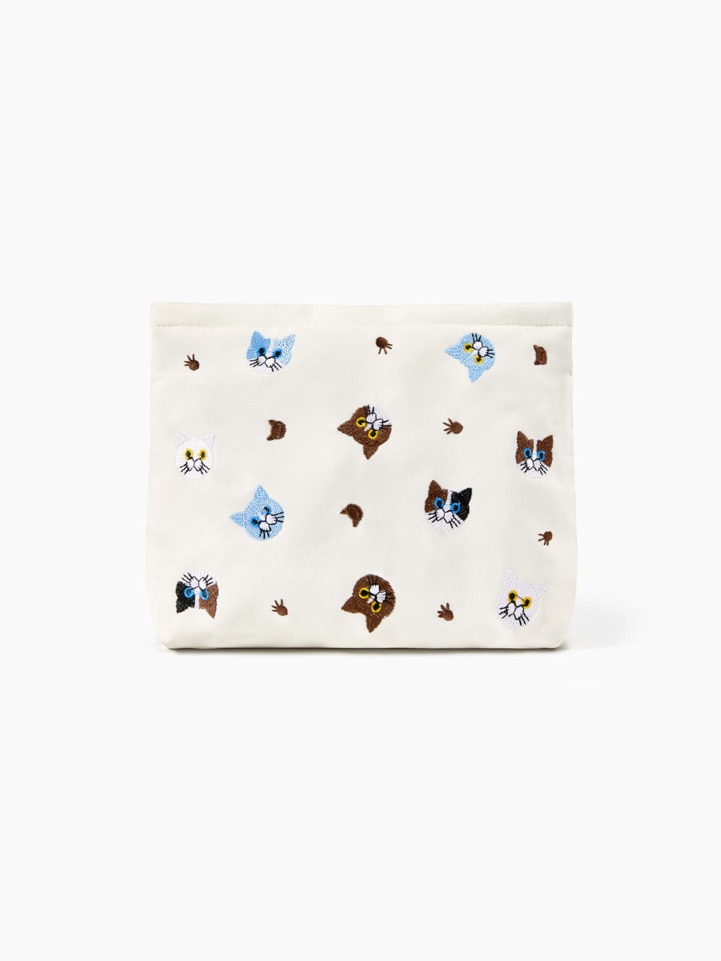 KATZEN-EMBRODIERTER MAKE-UP-SACK