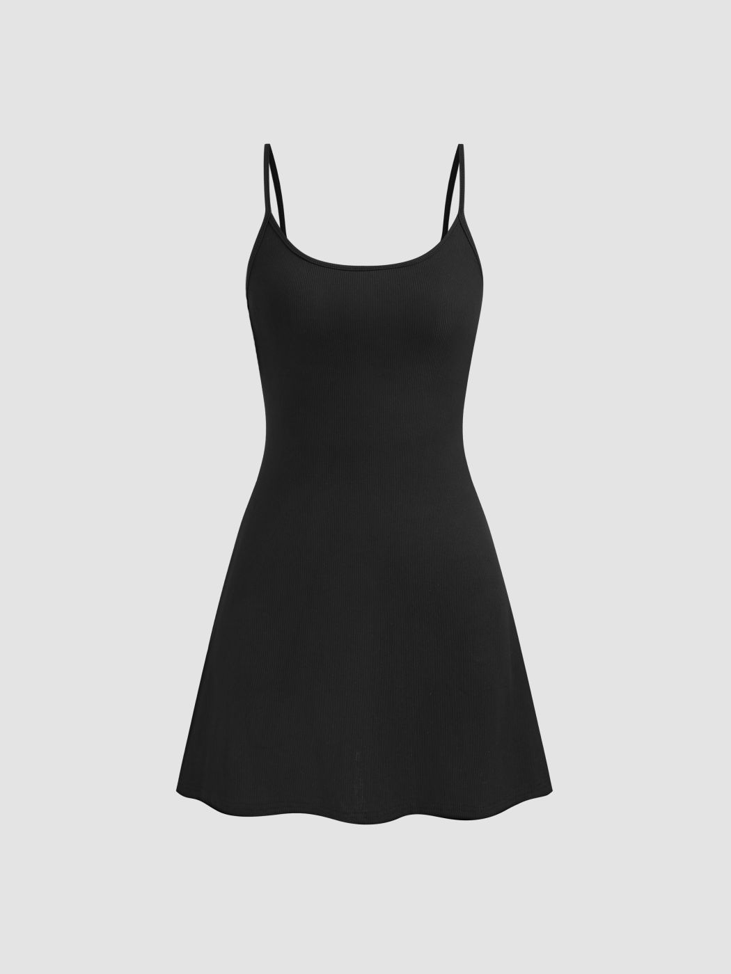 Stehkragen Blumenstick Mini Kleid mit Camisole