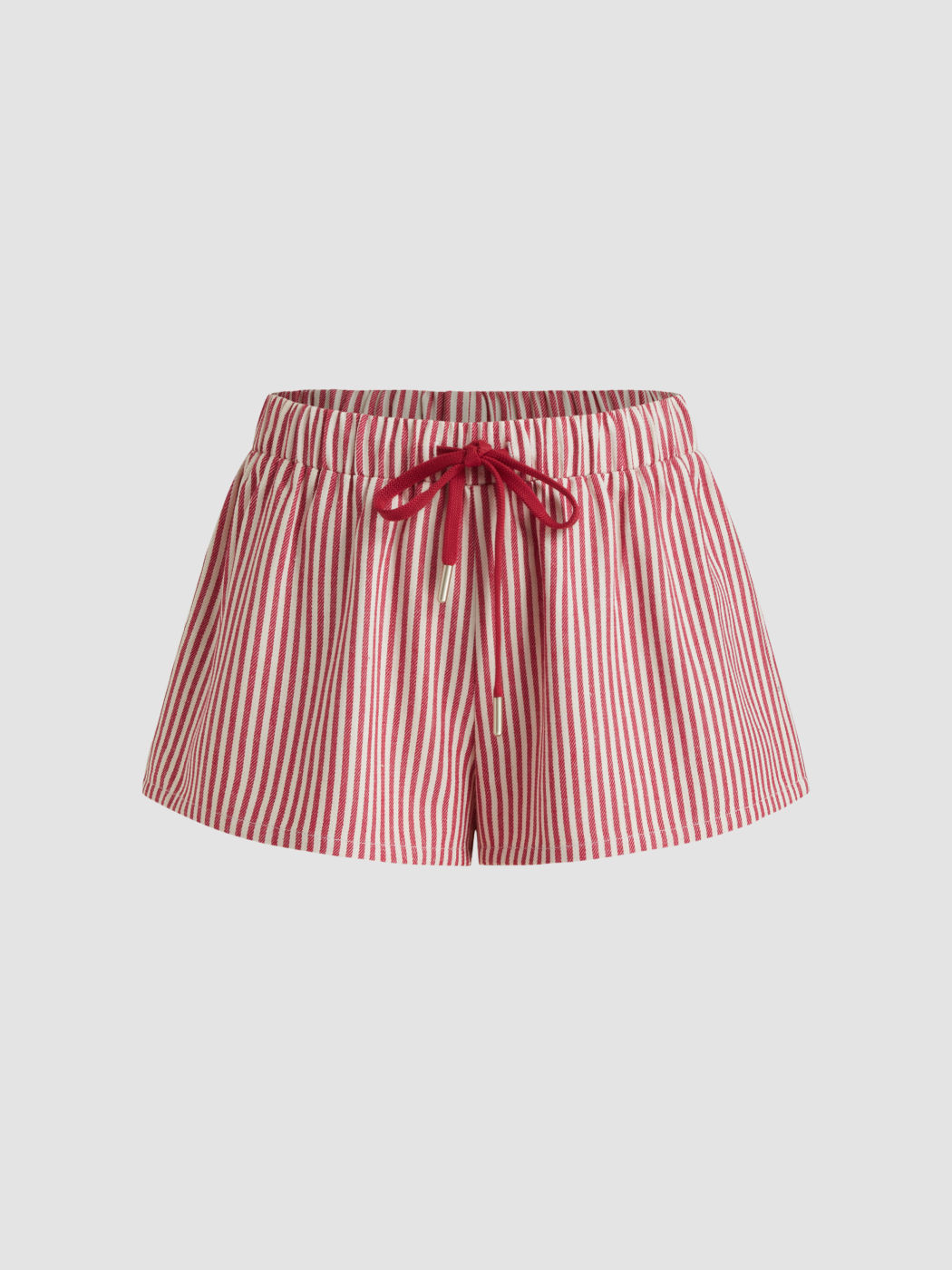100% Cotton Low Rise Stripe Knotted Micro Shorts