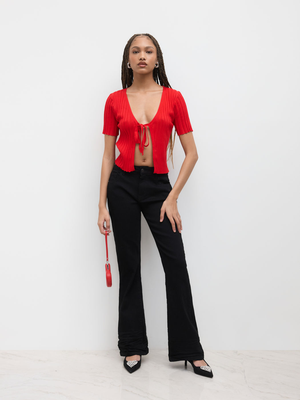 High Stretch Cider Denim Low Rise Flared Jeans