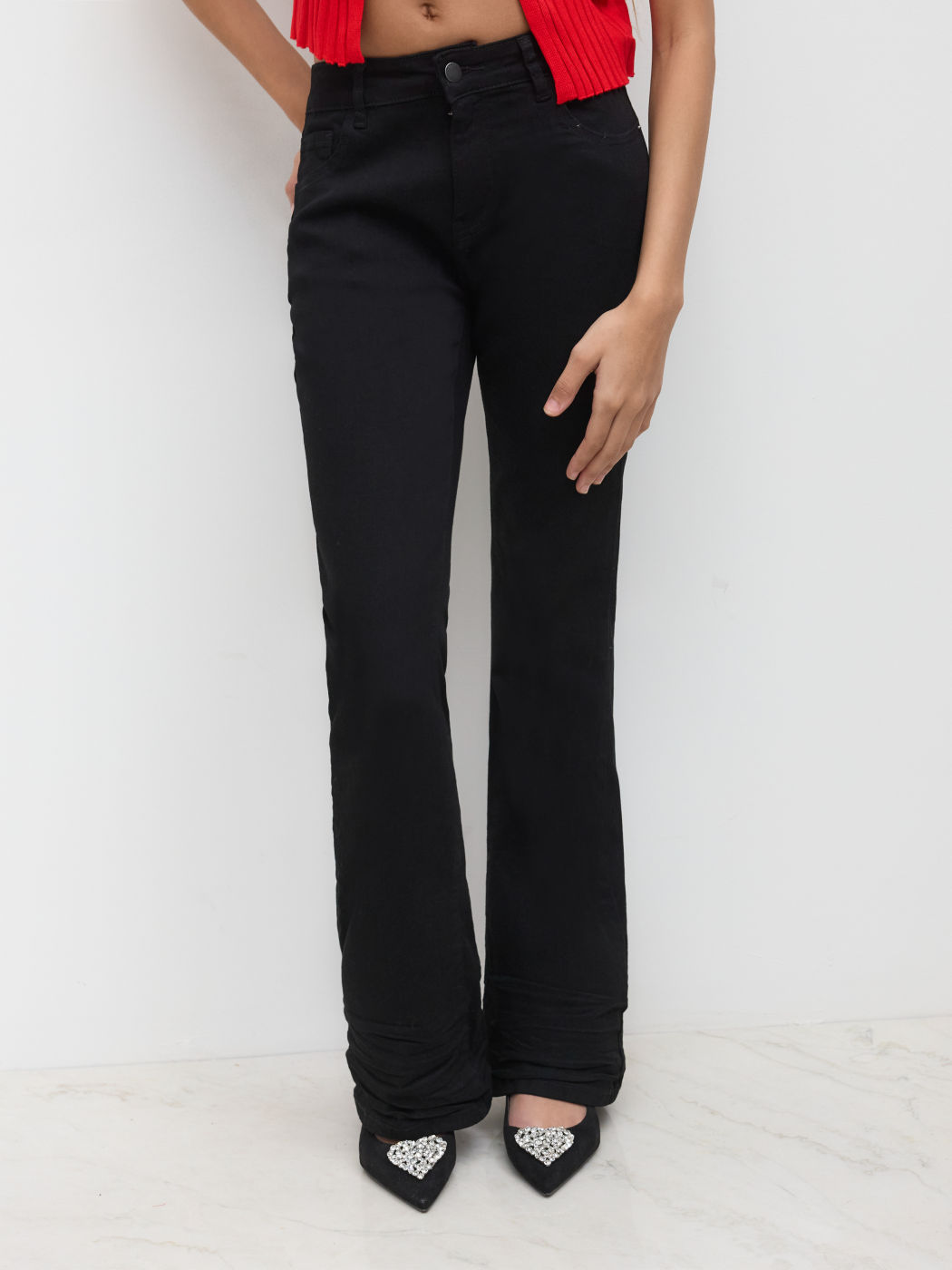 High Stretch Cider Denim Low Rise Flared Jeans