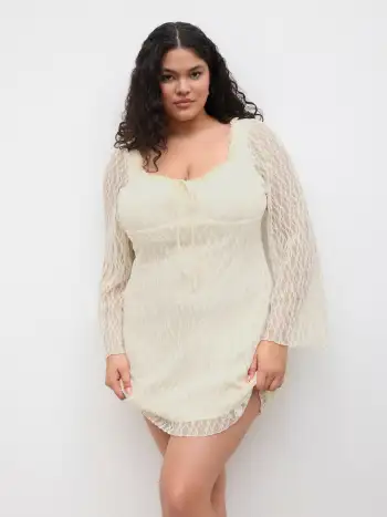Knit Fabric Boat Neck Bowknot Mini Dress Curve & Plus For Daily Casual Party/Clubbing