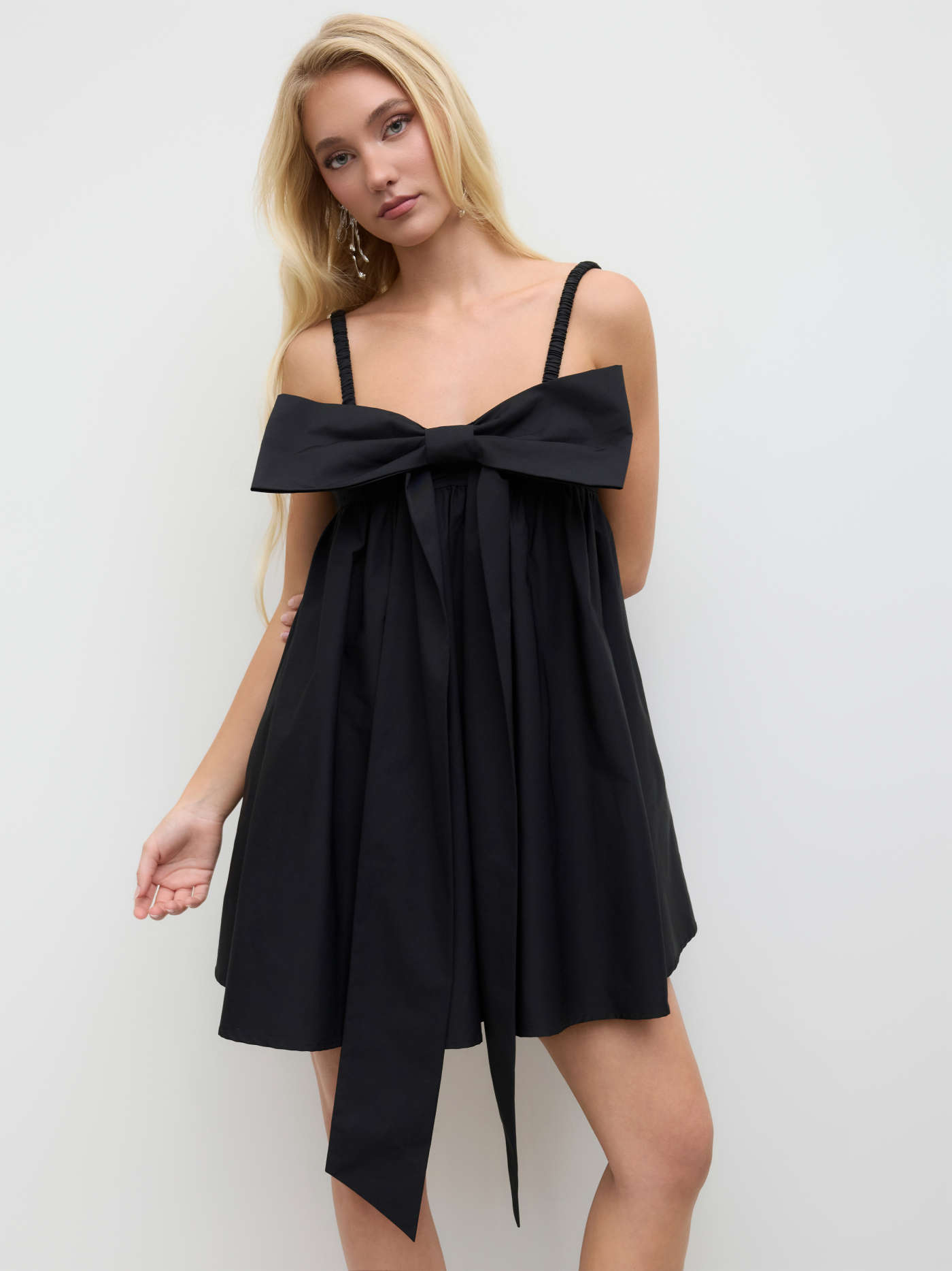 Bowknot Ruffle Cami Mini Dress