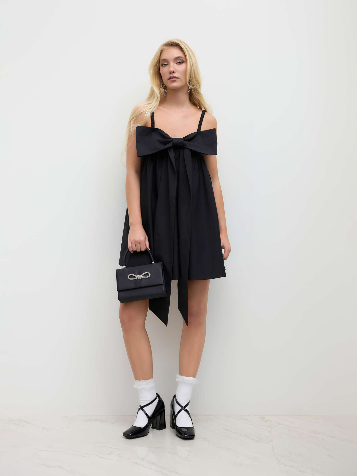 Bowknot Ruffle Cami Mini Dress