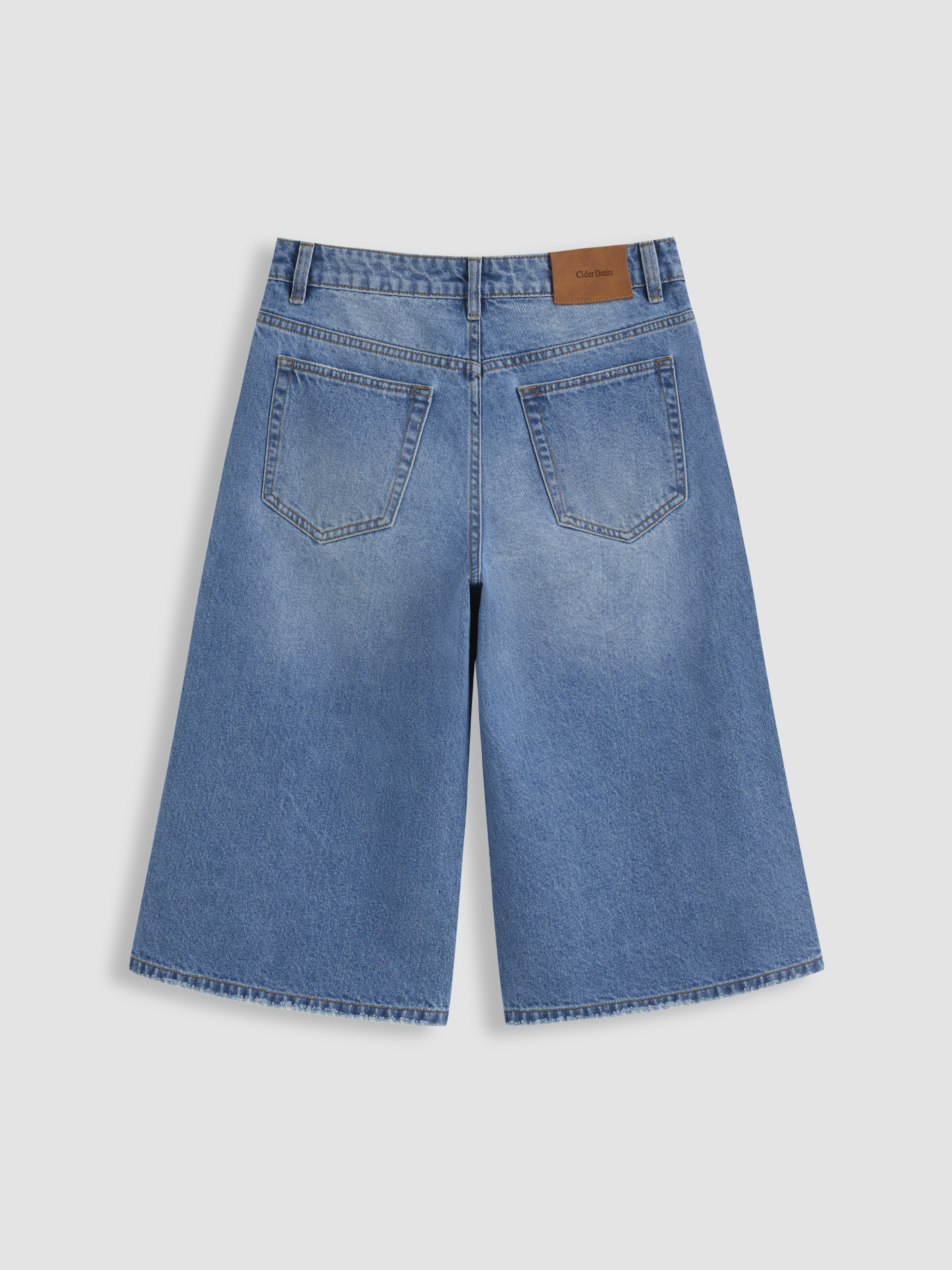 【Cider】デニム リップド ジーンズ 3色 Denim Denim Solid Pocket Baggy Jeans Curve & Plus For School