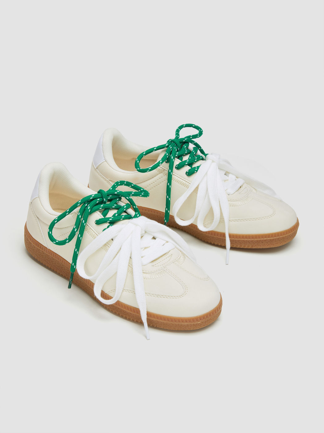 DOUBLE LACE-UP SUEDE SNEAKERS