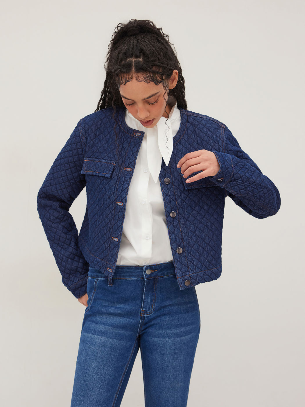 Denim Quilted Jacket