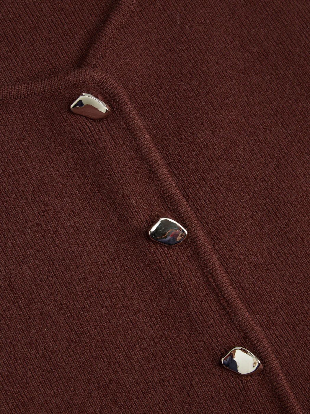 Knit Metal Button Split Vest