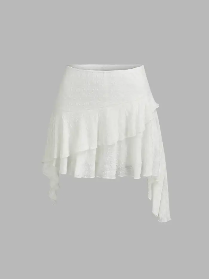V-Ausschnitt Blumenmuster Knoten Halter Bikini-Set mit Cover-Up-Skirt