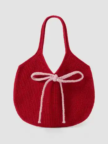 BOW KNIT TOTE BAG